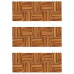 Set dale din lemn de salcâm cu model vertical 30 x 30 cm, 30 buc.