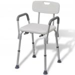 vidaXL Scaun pentru duș, alb, aluminiu