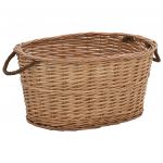 vidaXL Coș lemne foc mânere de transport natural 58x42x29 cm salcie