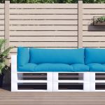 vidaXL Perne de paleți, 3 buc, albastru, material textil