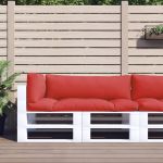 vidaXL Perne de paleți, 3 buc. roșu, material textil