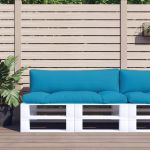 vidaXL Perne de paleți, 2 buc., albastru, material textil
