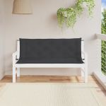 vidaXL Perne bancă de grădină 2buc.,negru, 150x50x7cm, țesătură oxford