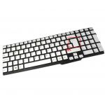 Tastatura argintie Sony Vaio SVS15138CC iluminata layout UK fara rama enter mare