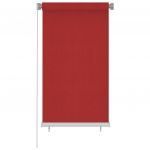 vidaXL Jaluzea tip rulou de exterior, roşu, 80x140 cm, HDPE