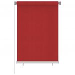 vidaXL Jaluzea tip rulou de exterior, 100x140 cm, roșu, HDPE