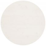 vidaXL Blat de masă, alb, Ø90x2,5 cm, lemn masiv de pin