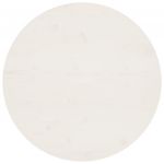 vidaXL Blat de masă, alb, Ø80x2,5 cm, lemn masiv de pin