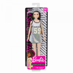 Papusa Barbie Fashionistas bruneta cu rochita sclipitoare