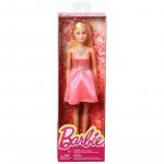 Papusa Barbie tinute stralucitoare blonda cu rochita roz deschis