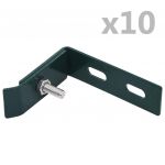 vidaXL Conector de colț de perete, 10 seturi, verde