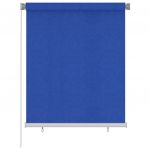vidaXL Jaluzea tip rulou de exterior, albastru, 120x140 cm, HDPE