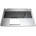 Tastatura Asus 13NB03Z1AM0201 neagra cu Palmrest argintiu iluminata backlit fara Touchpad