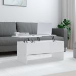 vidaXL Măsuță de cafea alb extralucios 102x50,5x46,5 cm lemn prelucrat