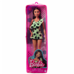 Papusa Barbie Fashionista Bruneta Cu Salopeta Verde