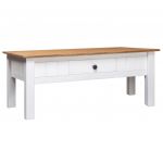 vidaXL Măsuță de cafea alb 100x60x45 cm lemn masiv de pin gama Panama