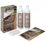 vidaXL Set îngrijire ratan și textilenă de mobilier de grădină,2x250ml