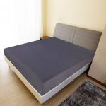 vidaXL Cearșaf de pat cu elastic, antracit, 160x200 cm, bumbac