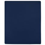 vidaXL Cearșaf de pat cu elastic, bleumarin, 140x200 cm, bumbac