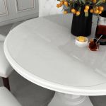 vidaXL Folie de protecție masă, transparent, Ø 100 cm, PVC, 2 mm