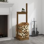 vidaXL Suport pentru bușteni maro miere 33,5x30x110 cm lemn masiv pin