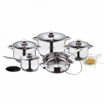 Set oale inox cu capac 13 piese Jumbo Gourmet line Blaumann BL 3165