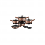 Set oale marmorate 10 piese Rose Gold Noir Berlinger Haus BH 1899