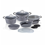 Set Oale marmorate 13 piese Gray Stone Touch Berlinger Haus BH 6176
