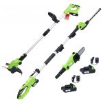 vidaXL Set unelte electrice fără fir, 3 piese, cu încărcătoare&baterii