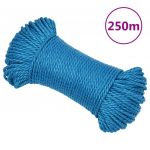 vidaXL Frânghie de lucru, albastru, 3 mm, 250 m, polipropilenă