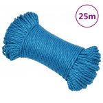 vidaXL Frânghie de lucru, albastru, 6 mm, 25 m, polipropilenă