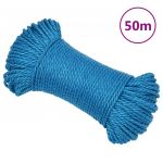 vidaXL Frânghie de lucru, albastru, 6 mm, 50 m, polipropilenă
