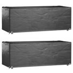 vidaXL Husă mobilă grădină, 2 buc, 8 ocheți, 192x82x65 cm, rectangular