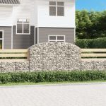 vidaXL Coș gabion arcuit 200x50x120/140 cm fier galvanizat