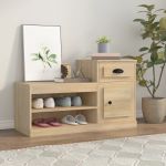 vidaXL Pantofar, stejar sonoma, 100x42x60 cm, lemn prelucrat