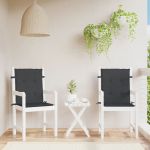 vidaXL Perne cu spătar mic, 2 buc. negru 100x50x3 cm textil oxford