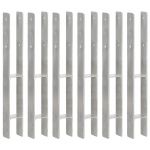 vidaXL Ancore de gard, 6 buc., argintiu, 7x6x60 cm, oțel galvanizat