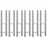 vidaXL Ancore de gard, 6 buc., argintiu, 12x6x60 cm, oțel galvanizat