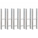 vidaXL Ancore de gard, 6 buc., argintiu, 14x6x60 cm, oțel galvanizat