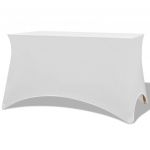 vidaXL Huse de masă elastice, 183 x 76 x 74 cm, 2 buc, alb