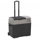 vidaXL Ladă frigorifică cu roată și mâner 50 L negru/gri polipropilenă