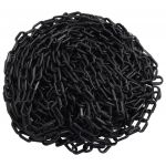 vidaXL Lanț de avertizare, negru, 30 m, Ø4 mm, plastic