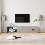 vidaXL Suporturi pentru difuzoare 2 buc, sticlă securizată, 3 stâlpi