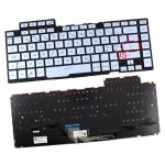Tastatura Albastra Asus Rog Zephyrus M15 502GW iluminata RGB layout US fara rama enter mic