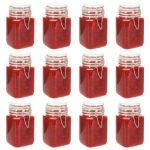 vidaXL Borcane din sticlă cu închidere ermetică, 12 buc., 260 ml