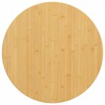 vidaXL Blat de masă, Ø80x1,5 cm din bambus