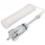 vidaXL Ancoră pliabilă cu funie, argintiu, 4 kg, fier maleabil