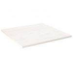 vidaXL Blat de masă, alb, 80x80x2,5 cm, lemn masiv de pin, pătrat