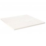 vidaXL Blat de masă, alb, 90x90x2,5 cm, lemn masiv de pin, pătrat