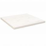 vidaXL Blat de masă, alb, 50x50x2,5 cm, lemn masiv de pin, pătrat